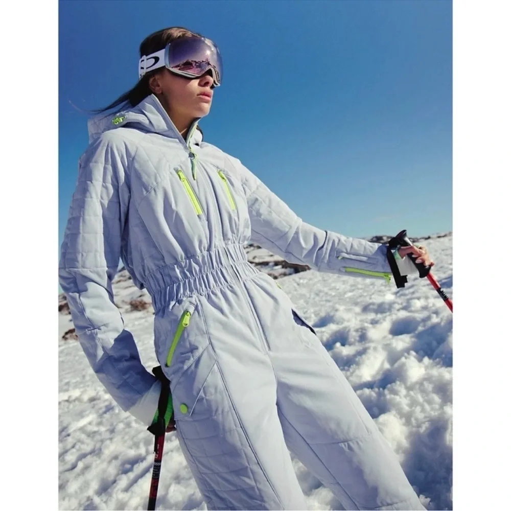 NWT Free People Movement All Prepped Ski Suit Steel Purple Medium